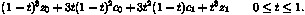 (1-t)^3*z_0+3t(1-t)^2*c_0+3t^2(1-t)*c_1+t^3*z_1 for 0 <=t <= 1.