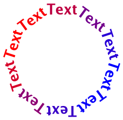 Output of Example 8, “Using GdkPangoRenderer to draw transformed text”